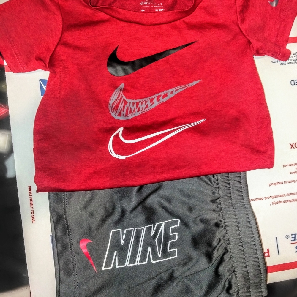 Nike Red and Black Toddler Outfit